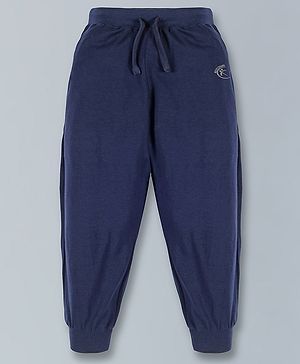 Kiddopanti Unisex Solid Track Pants - Navy Blue