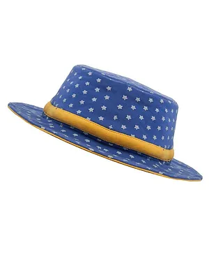 Nino Bambino All Over Star Printed 100% Organic Cotton Hat - Blue