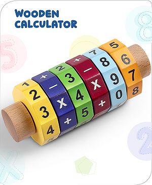 Babyhug Montessori  Wooden Maths Calculator - Multicolour