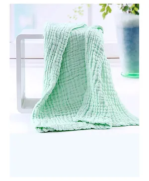 Mom's Home Baby Super Soft Absorbent Muslin 6 Layer Wash Towel - Green