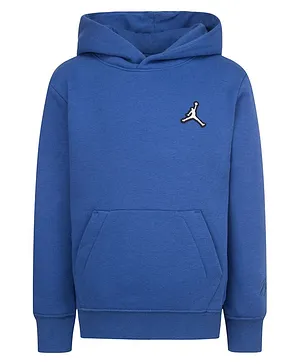 Jordan Full Sleeves Athlete Placement Embroidered Pullover Hoodie - Blue