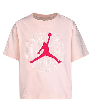 Jordan Half Sleeves Jumpman Print Hbr Tee - Peach