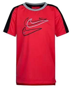 Nike Half Sleeves Icon Hbr Dri Fit Top - Red