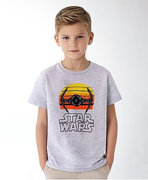 Pine Kids Half Sleeves Star Wars Collection T-Shirt - Grey