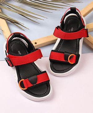 Cute Walk by Babyhug Sandals With Velcro Closure - Red