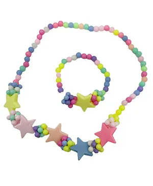 Syga Beads Necklace And Bracelet - Multicolor
