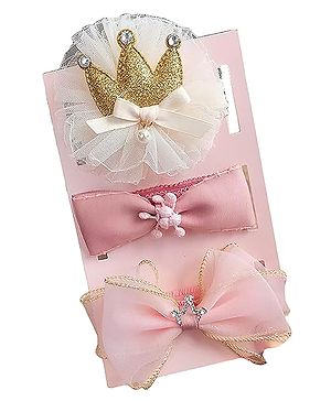 SYGA 3 Pcs Baby Girl Headband Soft Flower Bow Strechable Hairband Suitable For Newborns, Infants, Toddlers and Kids 0-3 Years(Color - 1001)