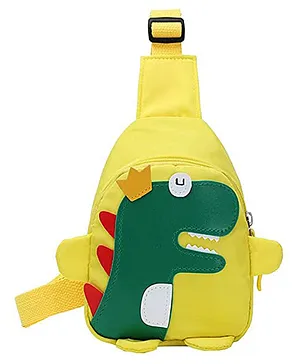 SYGA Children's School Sling Chest Bag Dinosaur Cartoon Backpack  - Yellow
