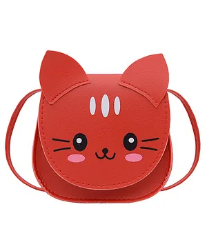 SYGA Children's Cat Shoulder Sling Cartoon Backpack  - Red