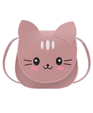 SYGA Children's Cat Shoulder Bag Cartoon Backpack PU Leather Kids Small Kitten Handbag Purse Wallet for Toddlers Kids - Pink
