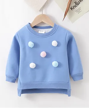 Kookie Kids Full Sleeves Winter Top 3D Design - Blue