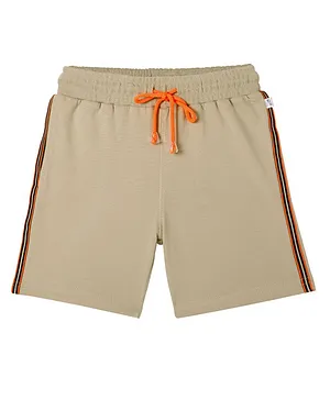 Plan B 100% Cotton Striped Shorts - Beige