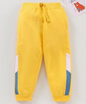 Babyhug Cotton Full Length Printed Lounge Pant - Yellow
