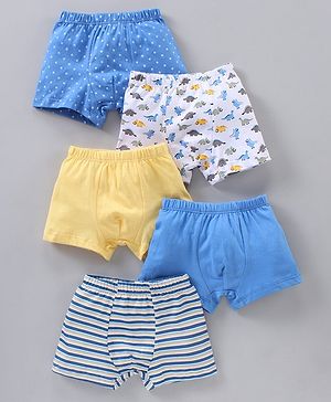 Babyhug 100% Cotton Printed Briefs Pack of 5 - Multicolor
