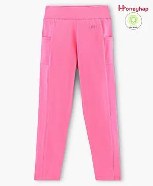 Honeyhap Premium Super Stretch & Soft, Heavy Cotton Jeggings with Side Pockets - Fandango Pink