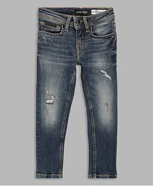 Antony Morato Mild Distressed Solid Jeans - Blue