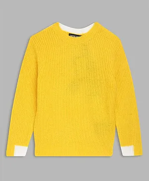 Antony Morato Full Sleeves Solid Sweater - Yellow