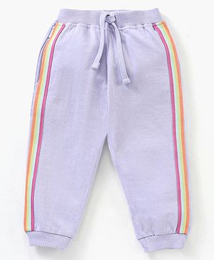 Babyhug Cotton Full Length Lounge Pant Solid - Lavender