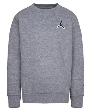 Jordan Full Sleeves JumpMan Placement Patched Sweatshirt - Grey