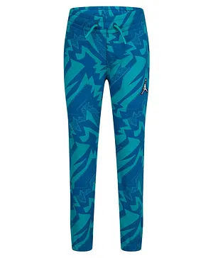 Jordan Mj Essentials All Over Abstract Printed French Terry Pants - Blue
