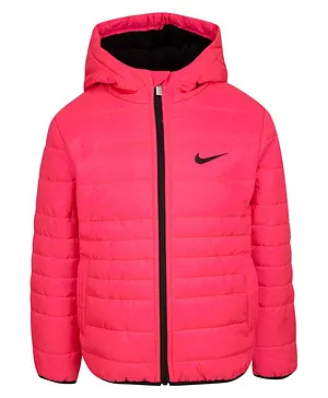 Nike Full Sleeves Solid Padded Jacket - Pink