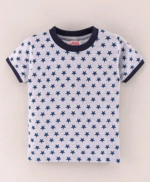 Under Fourteen Only Half Sleeves All Over Star Printed Tee - Grey