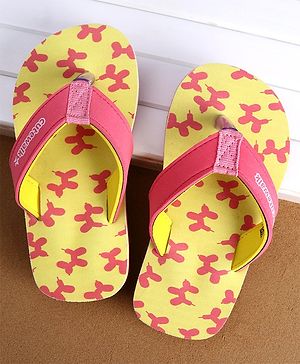 Cute Walk by Babyhug Flip Flops Balloon Art Print - Pink & Yellow