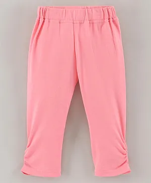 Under Fourteen Only Full Length Solid Leggings - Peach