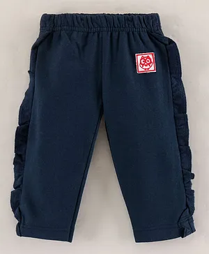 Under Fourteen Only Ruffle Detailed & Patched Leggings - Navy Blue