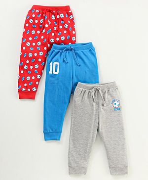Babyhug Full Length Lounge Pant Ball Print Pack of 3 - Multicolor