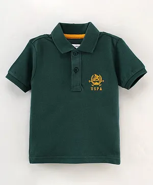 US Polo Assn Cotton Short Sleeve Embroidered Tshirt - Green
