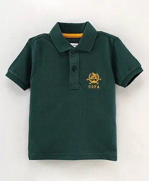 US Polo Assn Cotton Short Sleeve Embroidered Tshirt - Green