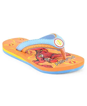 Campus Gck-3005 DC Comics Featured Flash Embossed Flip Flops - Orange