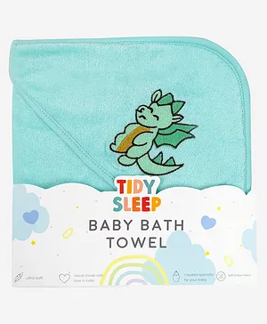 Tidy Sleep Premium Hooded Towel Cum Wrapping Sheet - Mint Green