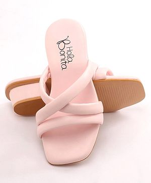 Hola Bonita Party Wear Slip On Sandal Solid Colour - Pink