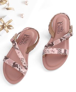 Hola Bonita Party Wear Slip On Sandal - Peach