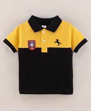 ToffyHouse Half Sleeves T-Shirt Logo Embroidered - Lemon
