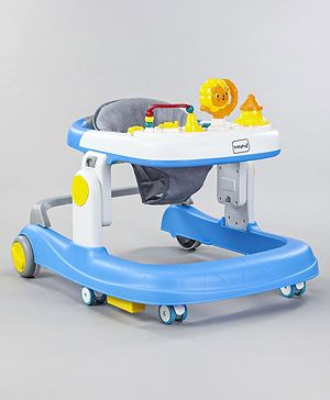 Babyhug Zest Musical Baby Walker With Adjustable Height Toy Bar & Anti Fall Protection- Light Blue & White| Rear Wheels with Speed Control| Removable Toy Tray| Adjustable Cushion Seat| BIS Certified Babyhug Zest Musical Baby Walker With Adjustable Height Toy Bar & Anti Fall Protection- Light Blue & White| Rear Wheels with Speed Control| Removable Toy Tray| Adjustable Cushion Seat| BIS Certified