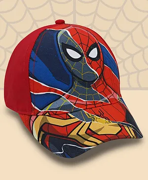 Kidsville Marvel Spiderman Printed Cap - Red & Blue