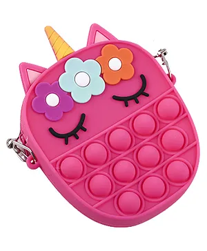 Syga Pop It Shoulder Bag With Flower Applique - Pink