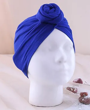 KIDLINGSS Rose Applique Detailed Turban Style Cap - Royal Blue
