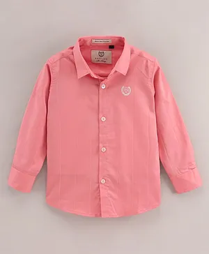Ruff Woven Full Sleeves Solid Shirt - Pink