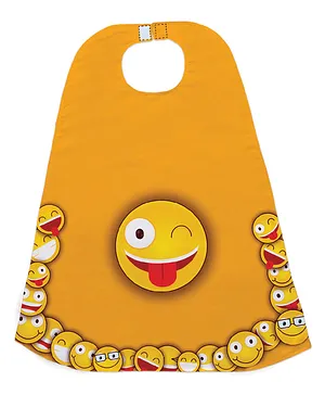 Right Gifting Digital Printed Satin Cape For Kids - Yellow Orange