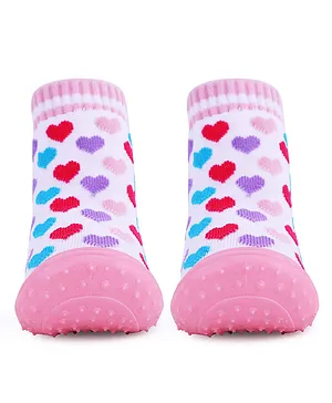 U grow Baby Anti Skid Breathable Soft Socks Shoes- Pink