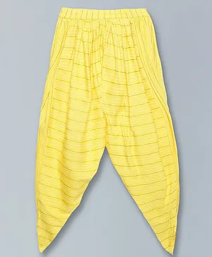 Kiddopanti Striped Harem Pant - Yellow