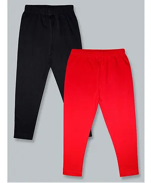 Leggings, Solid, 10-12 Years, Red - Pajamas & Leggings Online