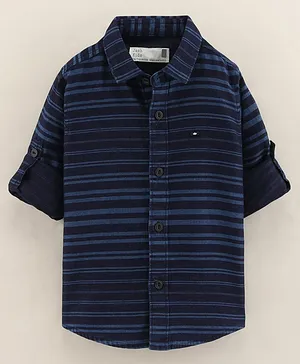 Jash Kids Full Sleeves Striped Shirt - Blue