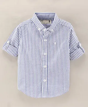 Jash Kids Full Sleeves Striped Shirt - Blue