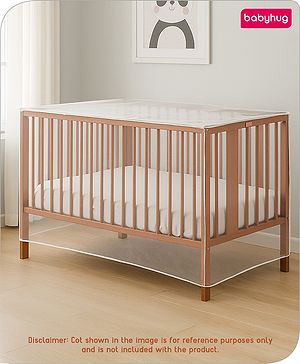 Babyhug Multipurpose Breathable Mosquito Net - White (Cot Not Included)