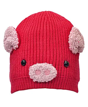 Tiekart Pig Face Detailed Cap - Red & Pink